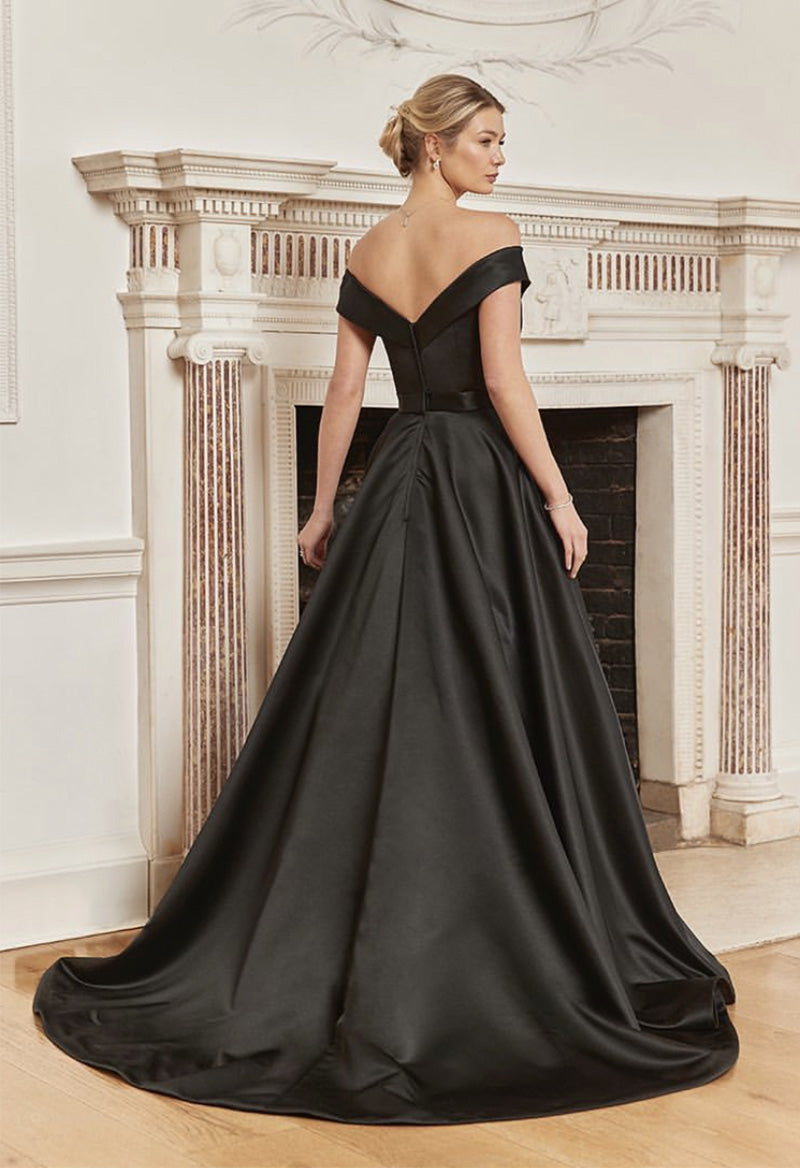 Off the Shoulder Ball Gown Taffeta Wedding Dress