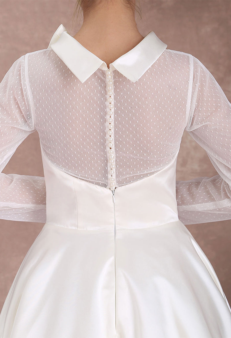 Peter Pan Collar Wedding Dress