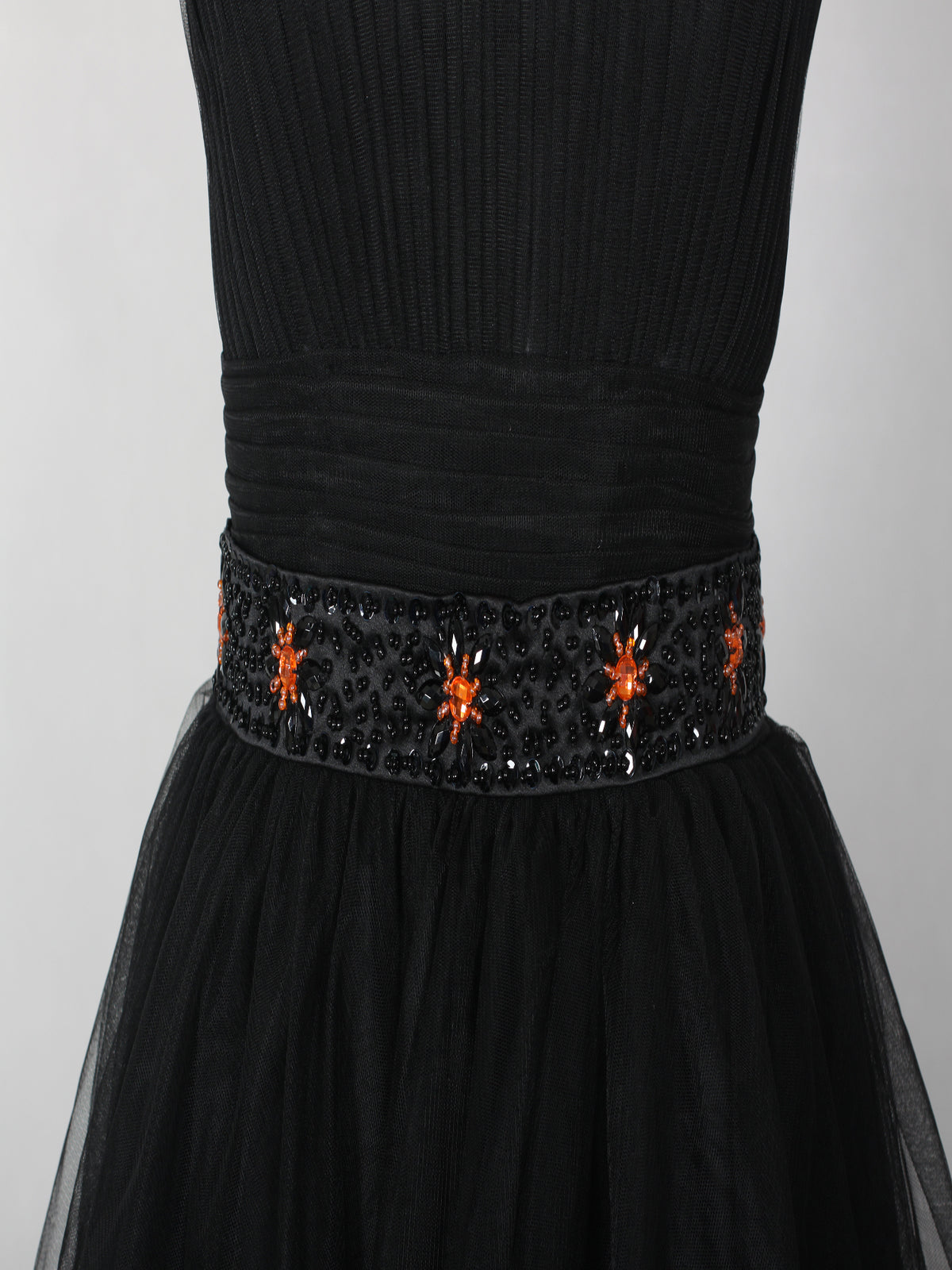 Black Spaghetti Strap Tulle Short Ball Gown Prom Dress