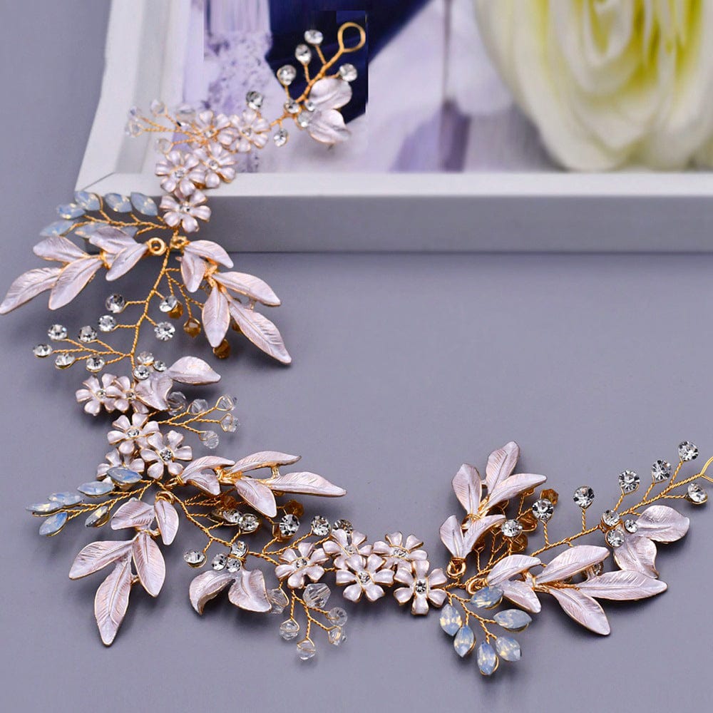 Light Luxury Alloy Flower Rhinestone Gown Bridal Belt