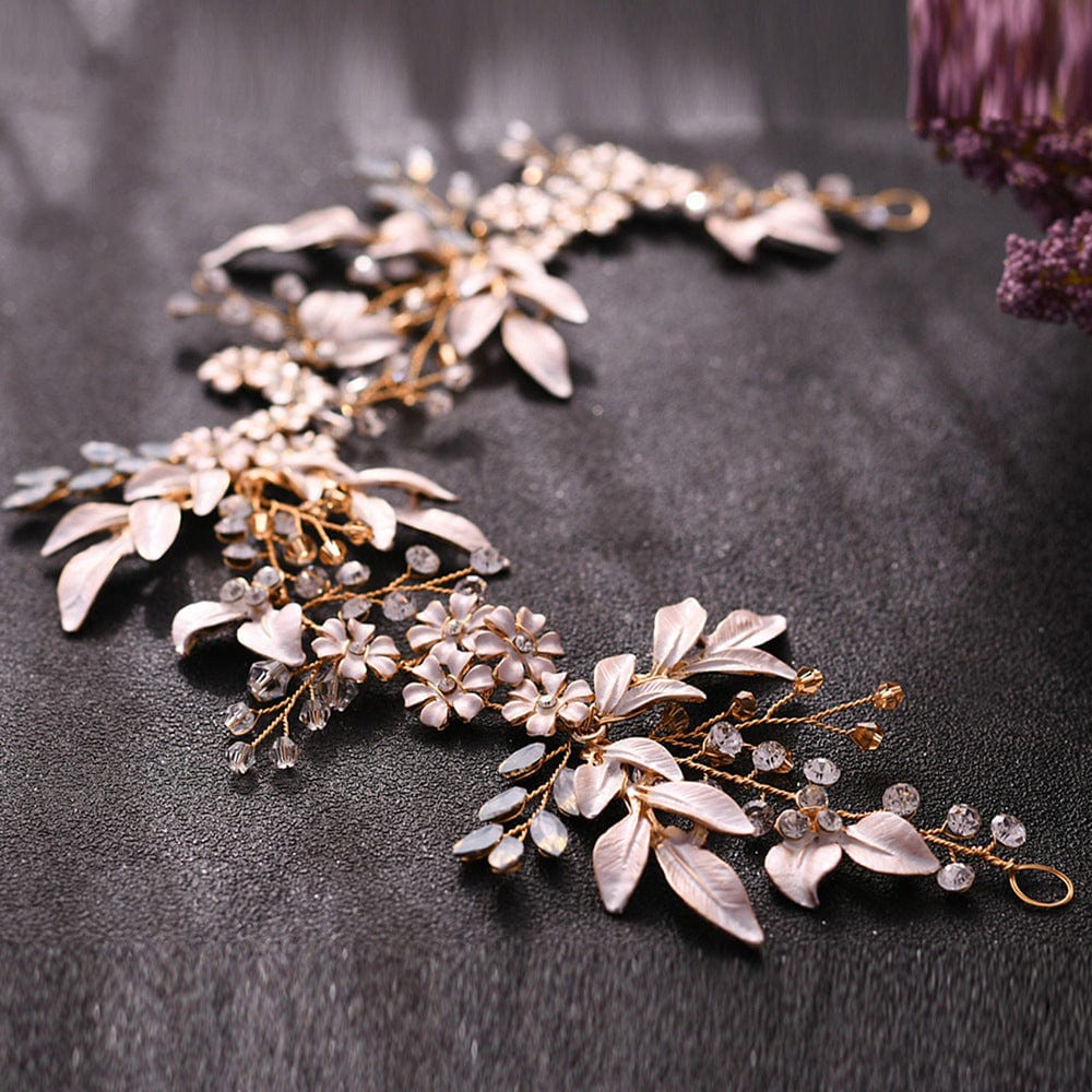 Light Luxury Alloy Flower Rhinestone Gown Bridal Belt