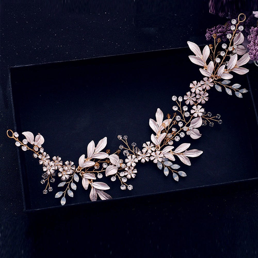 Light Luxury Alloy Flower Rhinestone Gown Bridal Belt