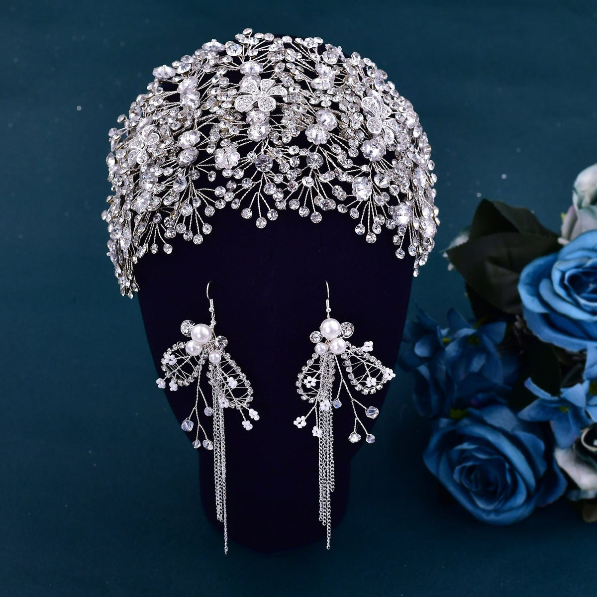 Alloy Headpieces With Rhinestone And Opal