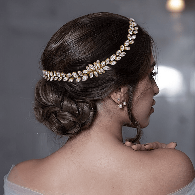 Slender Rhinestone Headpiece With Haircomb